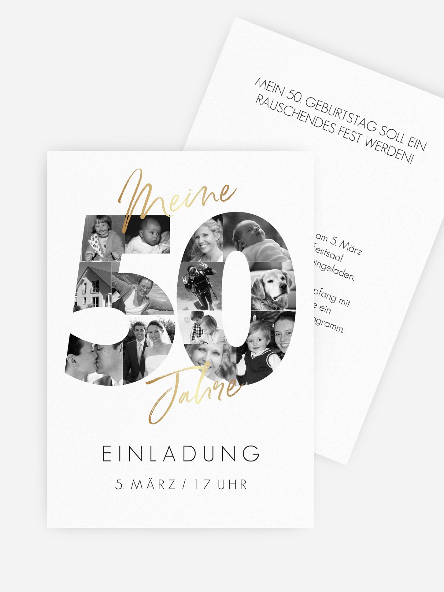 Einladung 50. Geburtstag Fotojahre