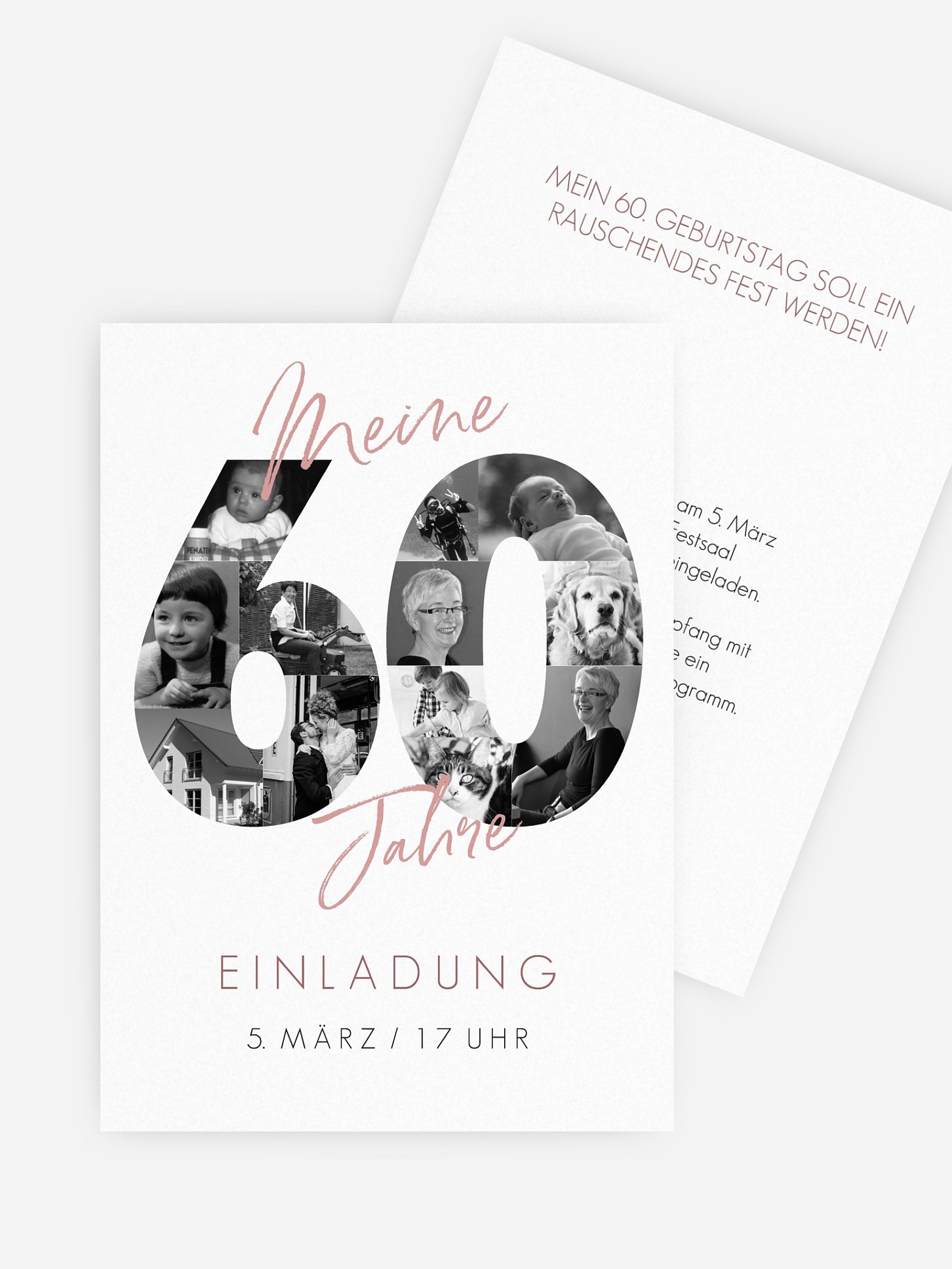 Einladung 60. Geburtstag Fotojahre