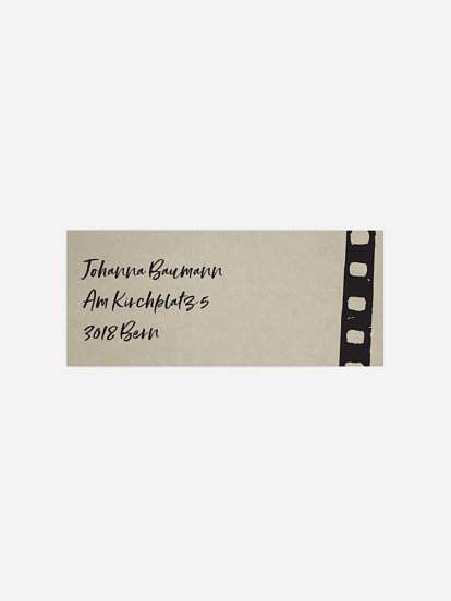 Absenderaufkleber Geburtstag Filmstreifen