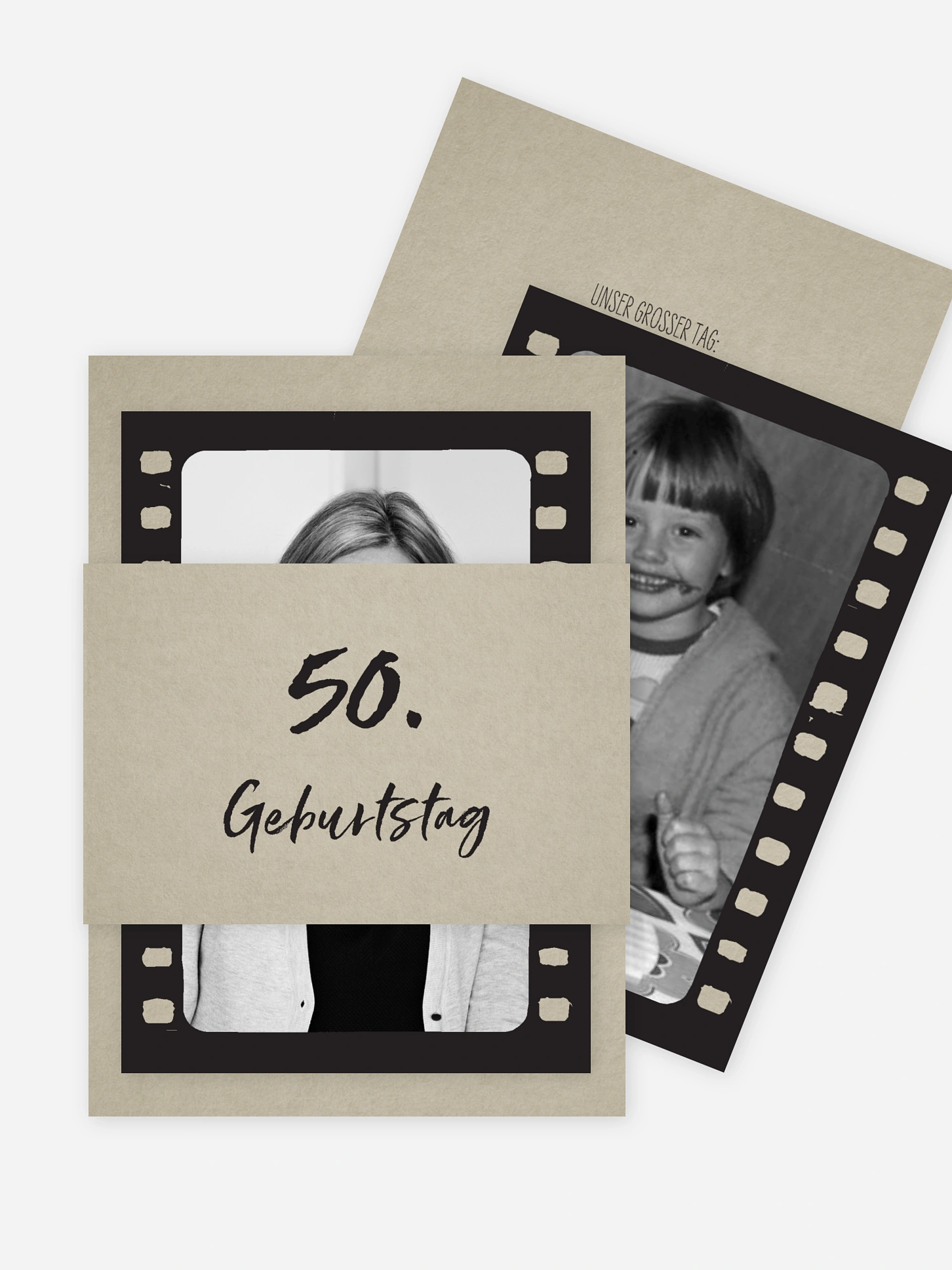 Einladung 50. Geburtstag Filmstreifen