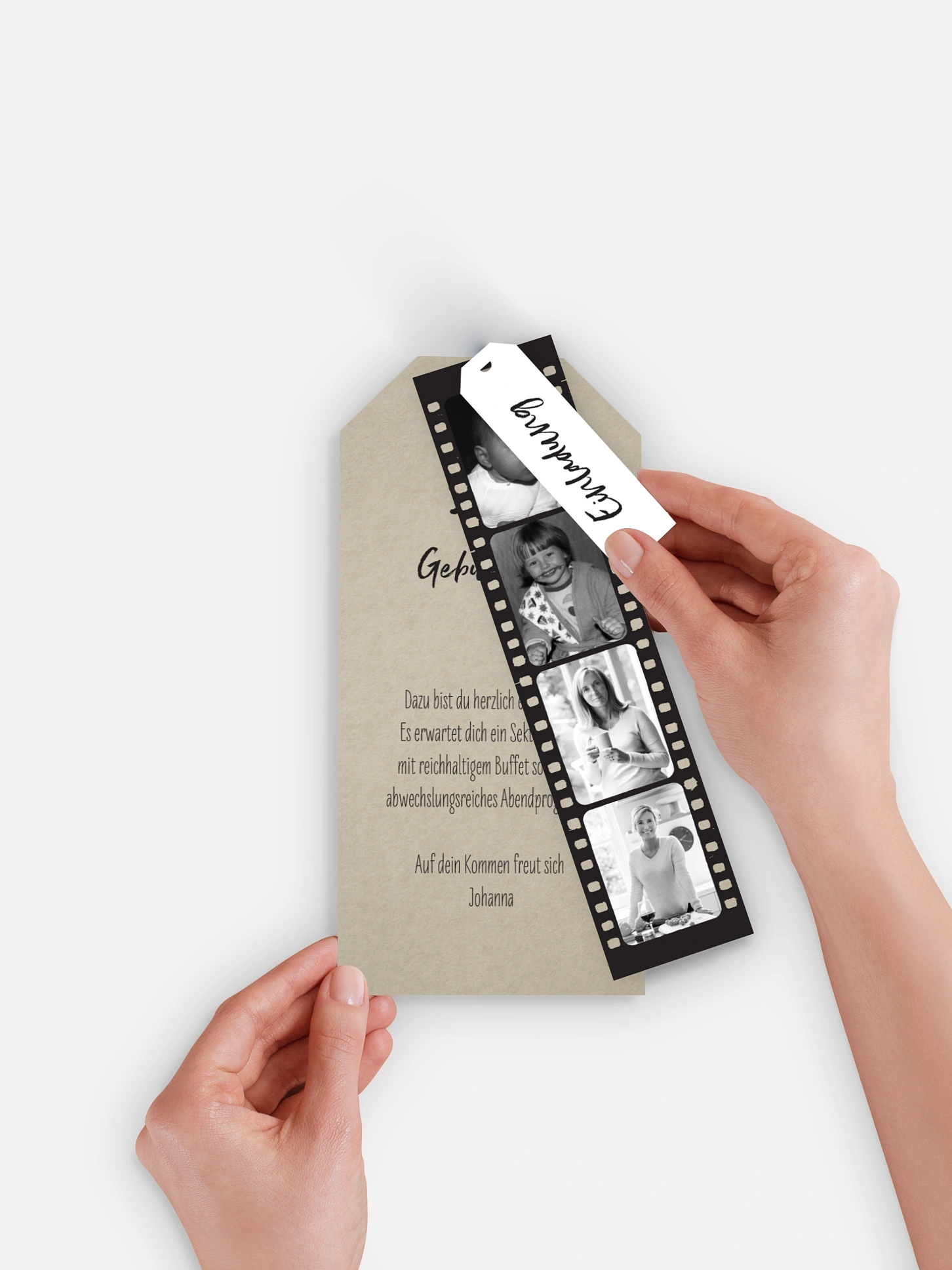 Einladung 50. Geburtstag Filmstreifen