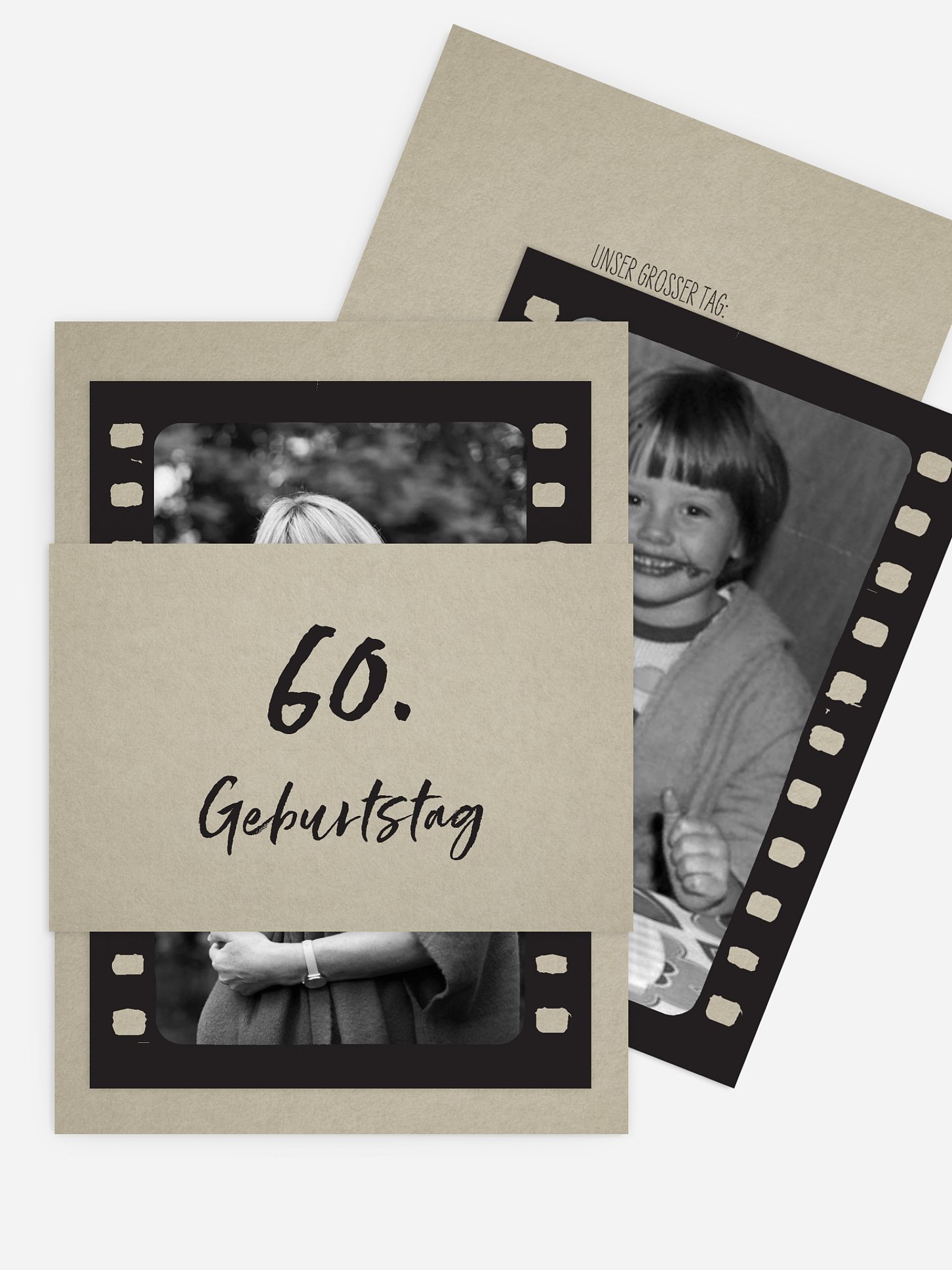 Einladung 60. Geburtstag Filmstreifen
