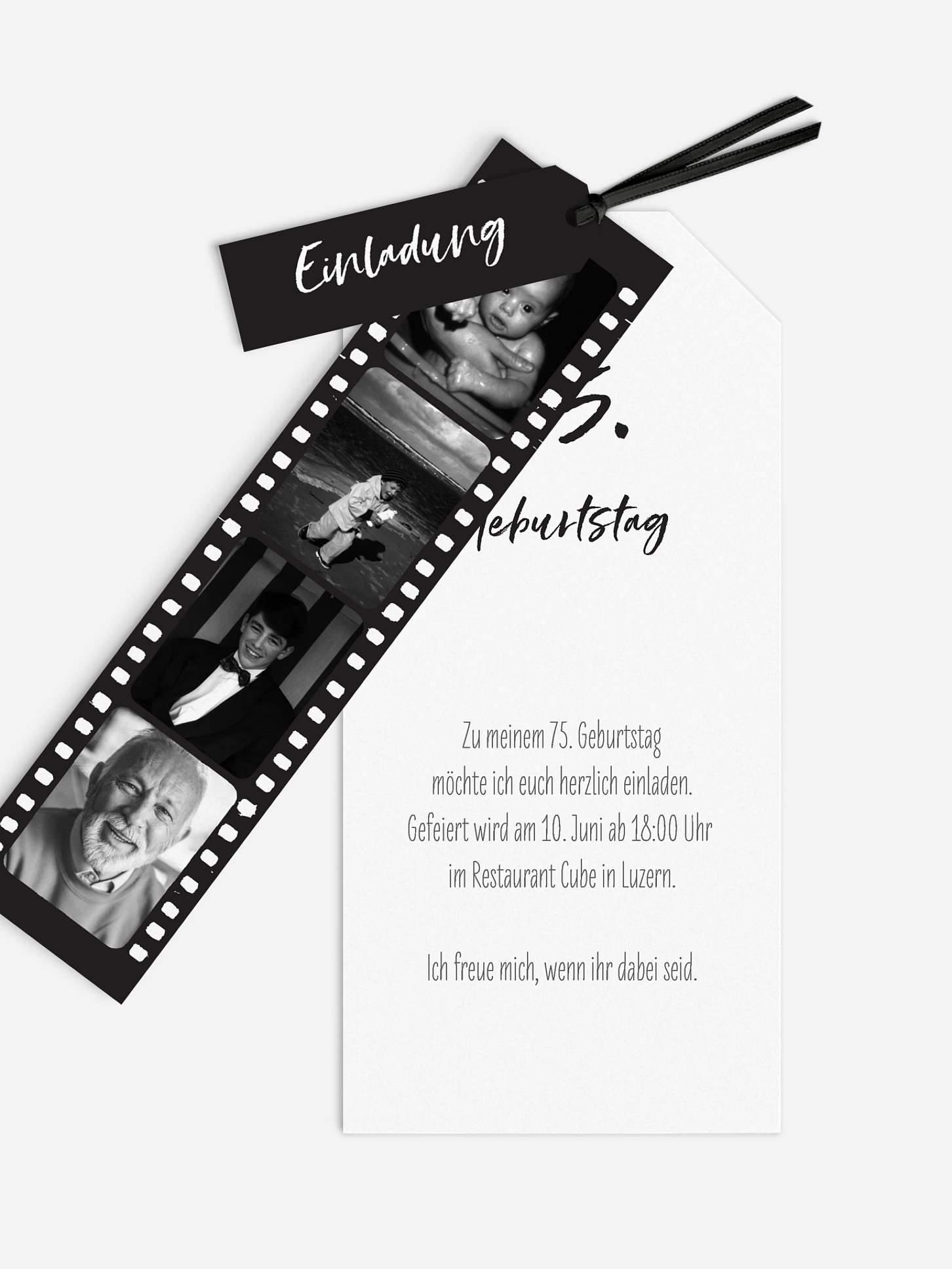 Geburtstagseinladung Filmstreifen