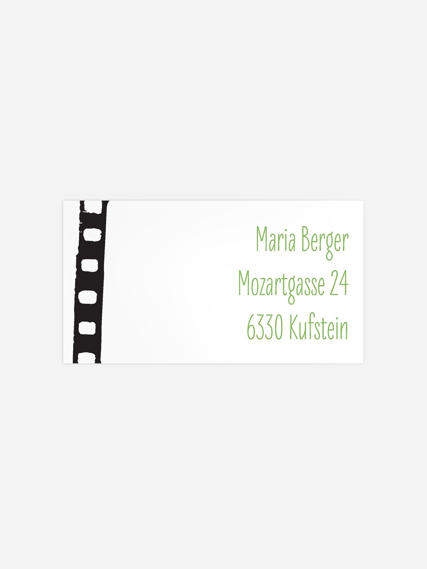 Empfängeraufkleber Geburtstag Filmstreifen
