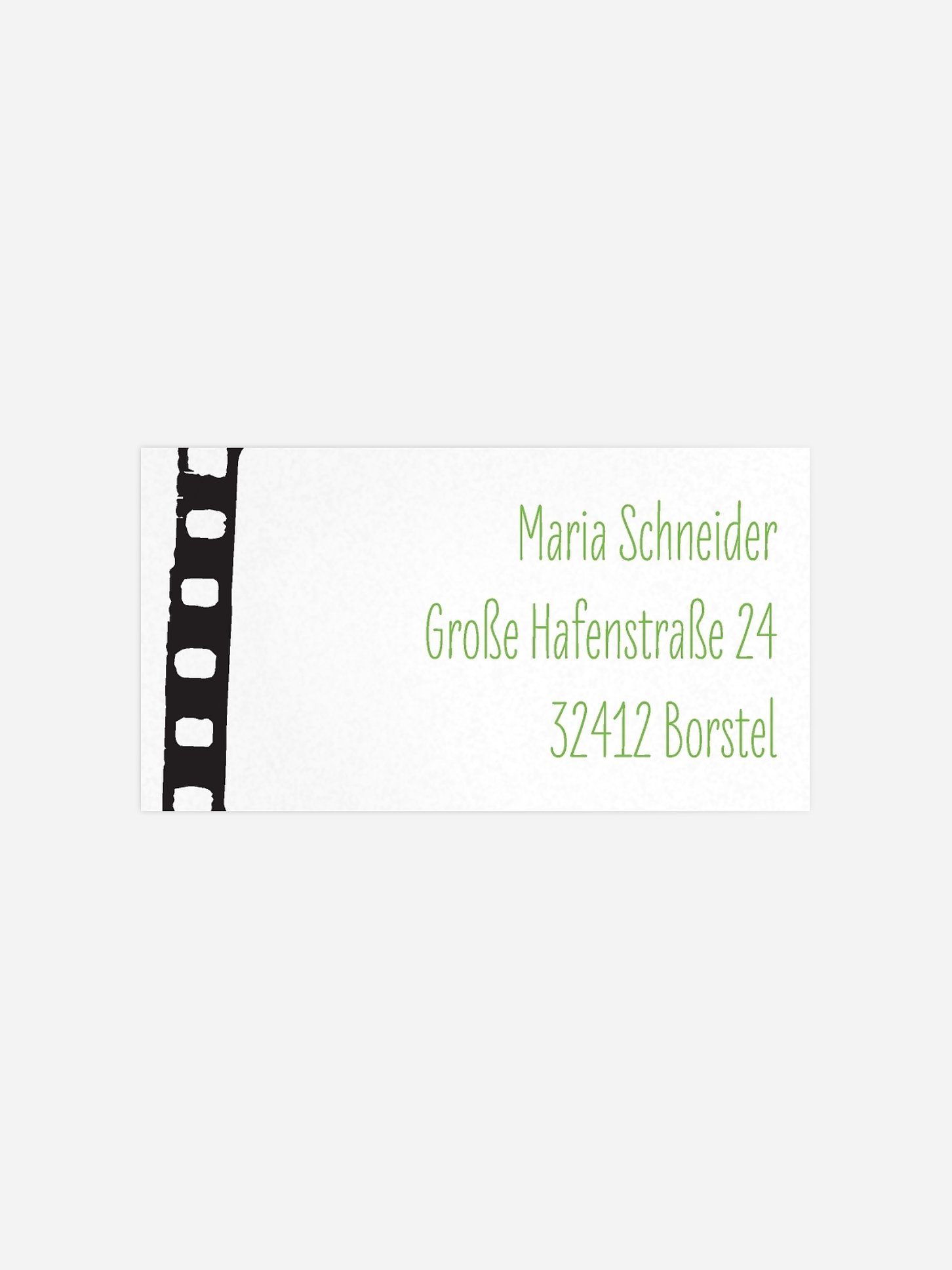 Empfängeraufkleber Geburtstag Filmstreifen