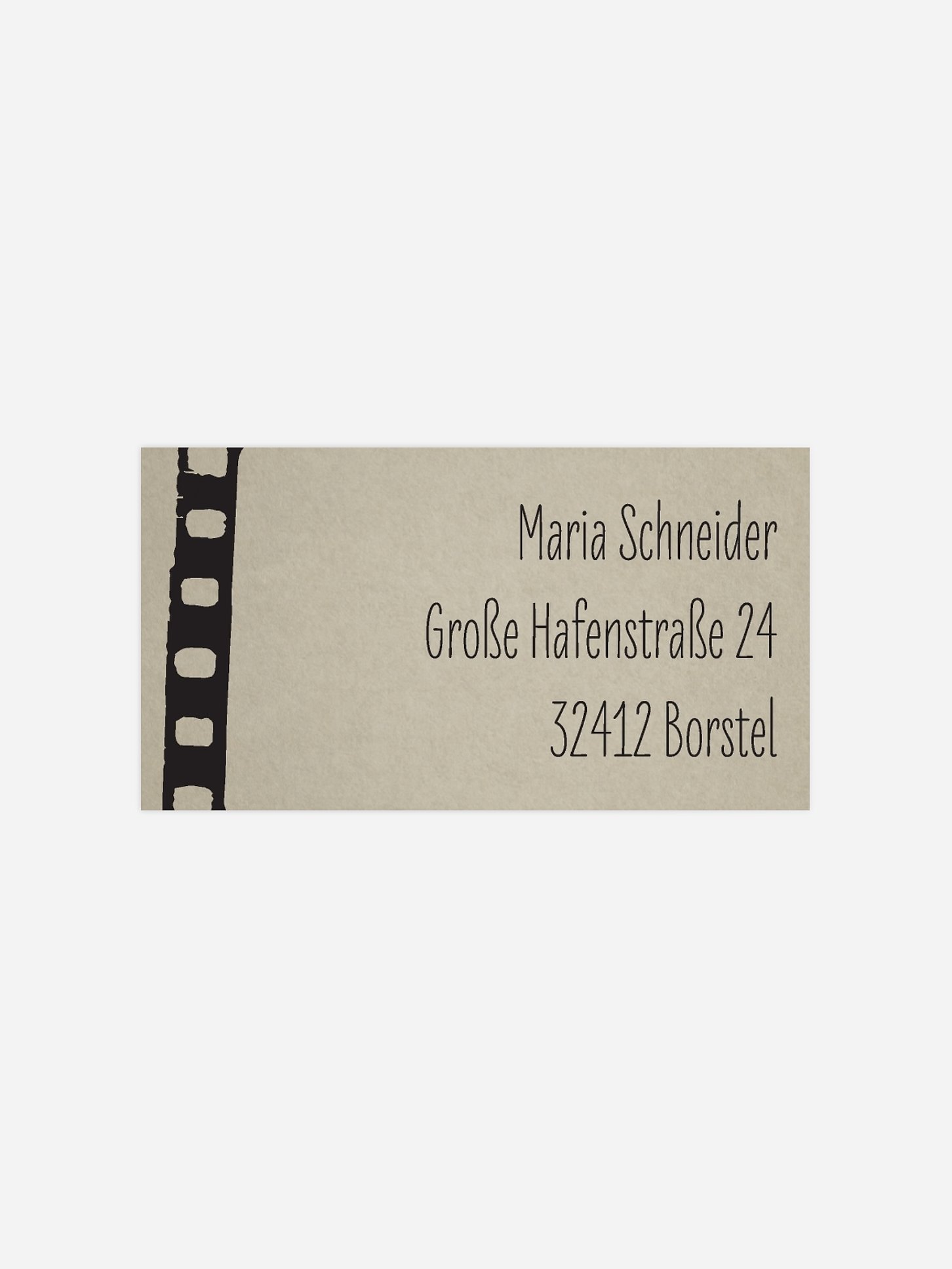 Empfängeraufkleber Geburtstag Filmstreifen