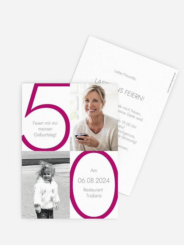 Einladung 50. Geburtstag Im Fokus