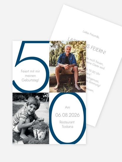 Einladung 50. Geburtstag Im Fokus