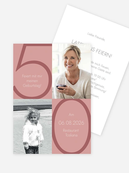 Einladung 50. Geburtstag Im Fokus