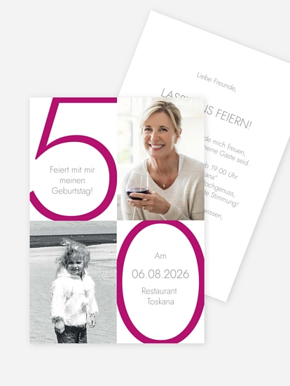 Einladung 50. Geburtstag Im Fokus