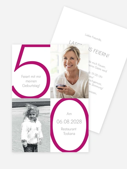 Einladung 50. Geburtstag Im Fokus