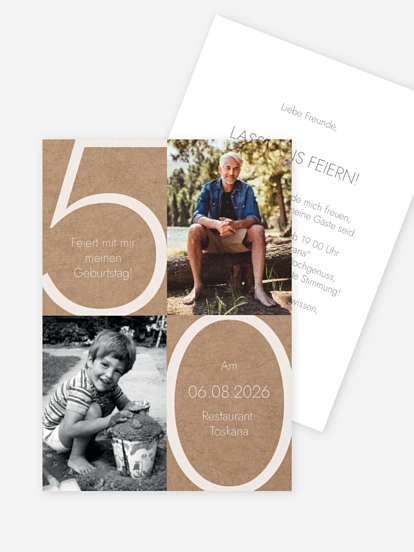 Einladung 50. Geburtstag Im Fokus