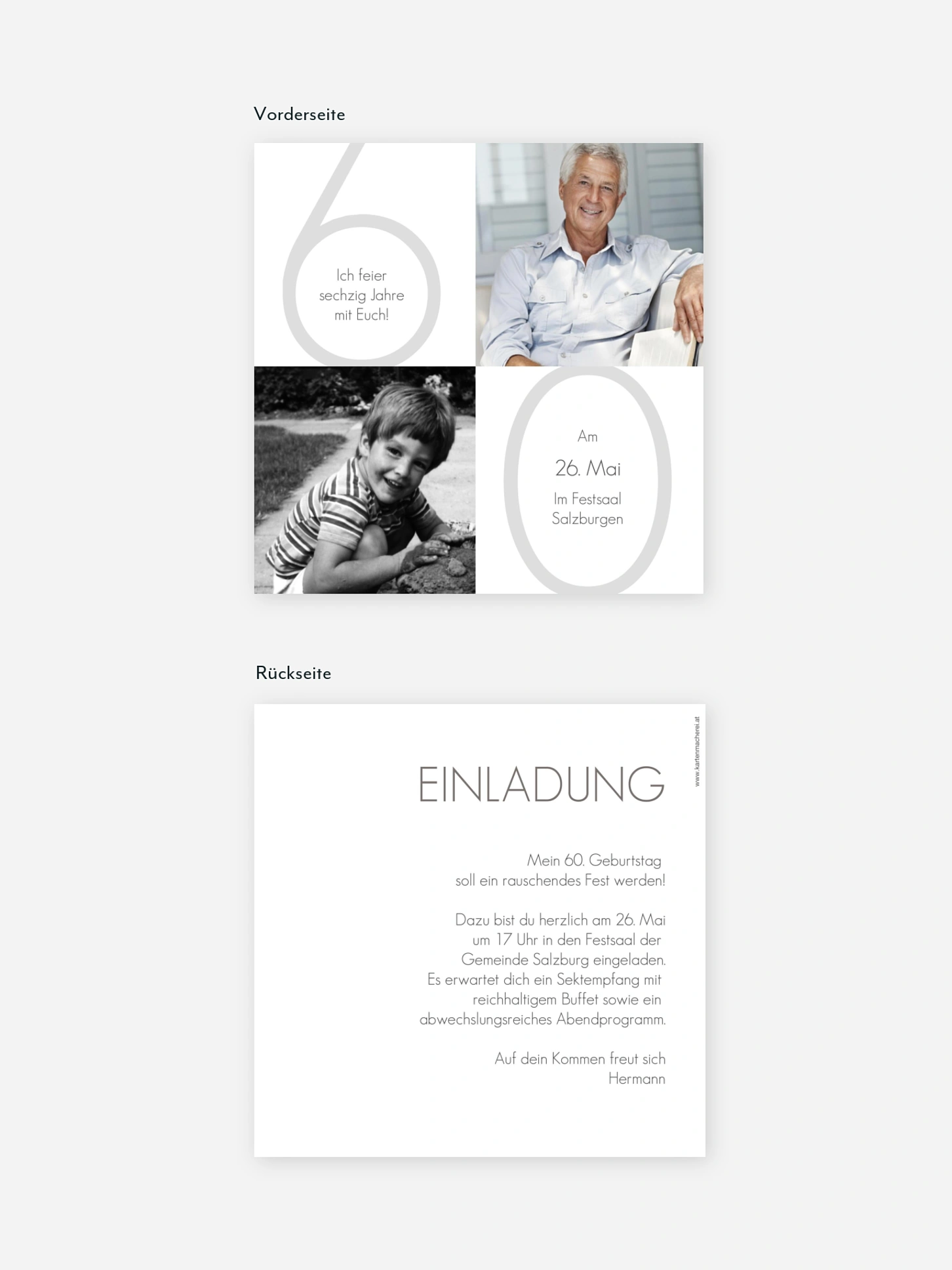 Einladung 60. Geburtstag Im Fokus