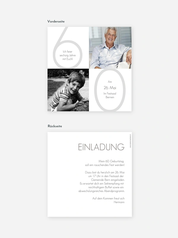 Einladung 60. Geburtstag Im Fokus