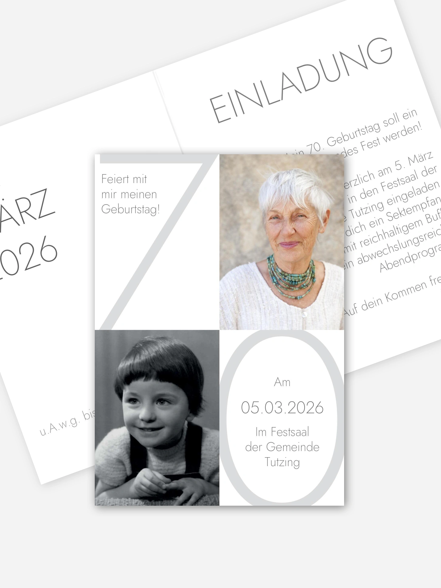 Einladung 70. Geburtstag Im Fokus