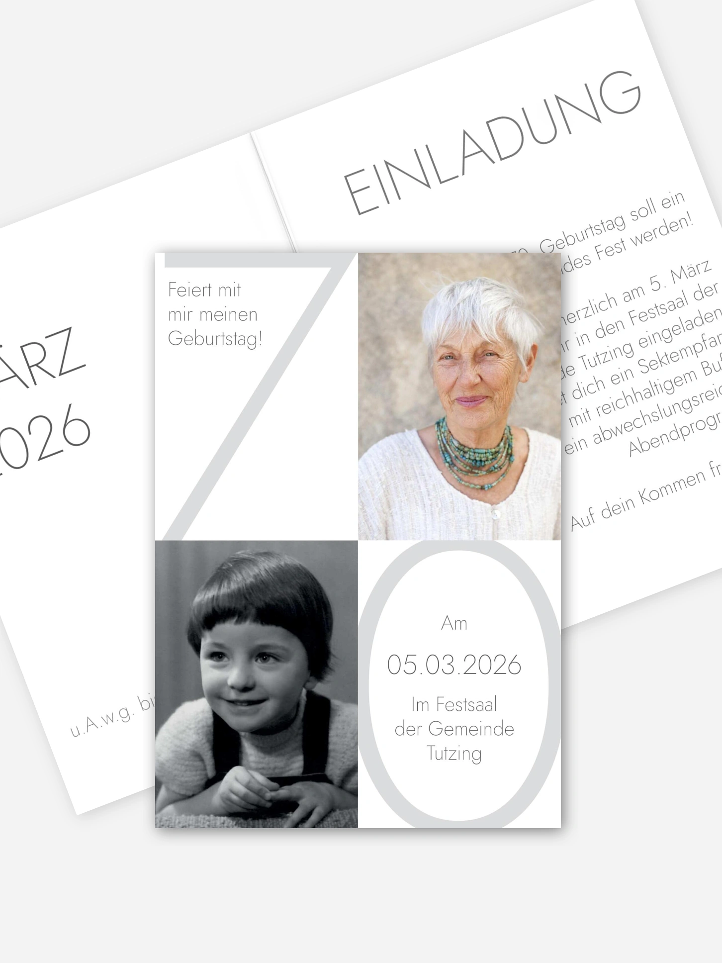 Einladung 70. Geburtstag Im Fokus