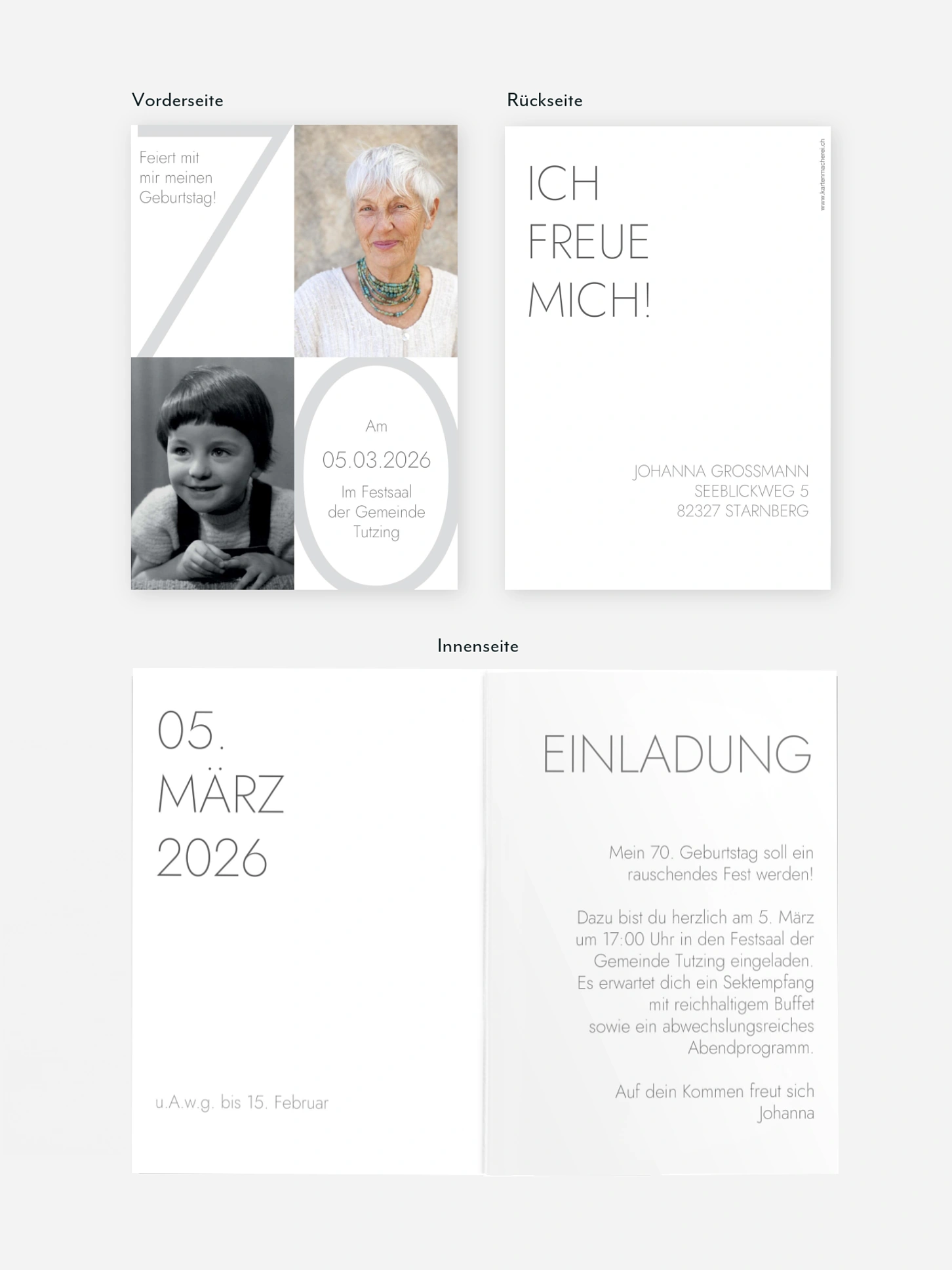 Einladung 70. Geburtstag Im Fokus