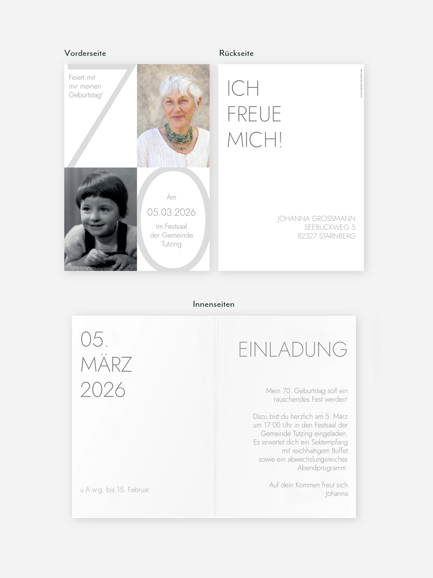 Einladung 70. Geburtstag Im Fokus