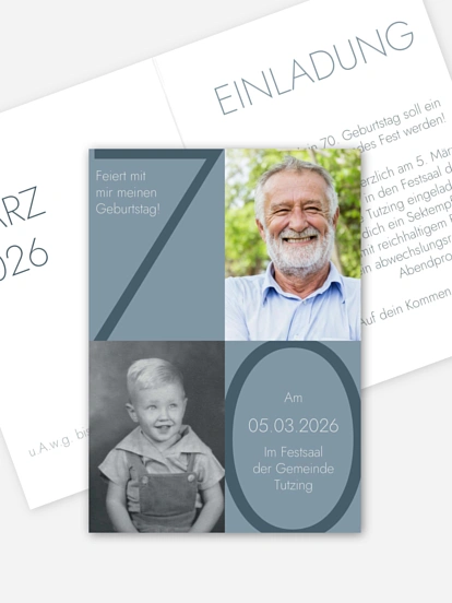 Einladung 70. Geburtstag Im Fokus