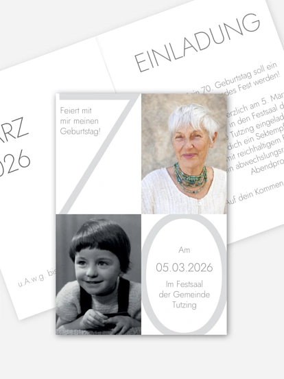 Einladung 70. Geburtstag Im Fokus