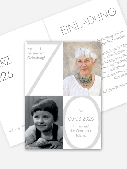 Einladung 70. Geburtstag Im Fokus