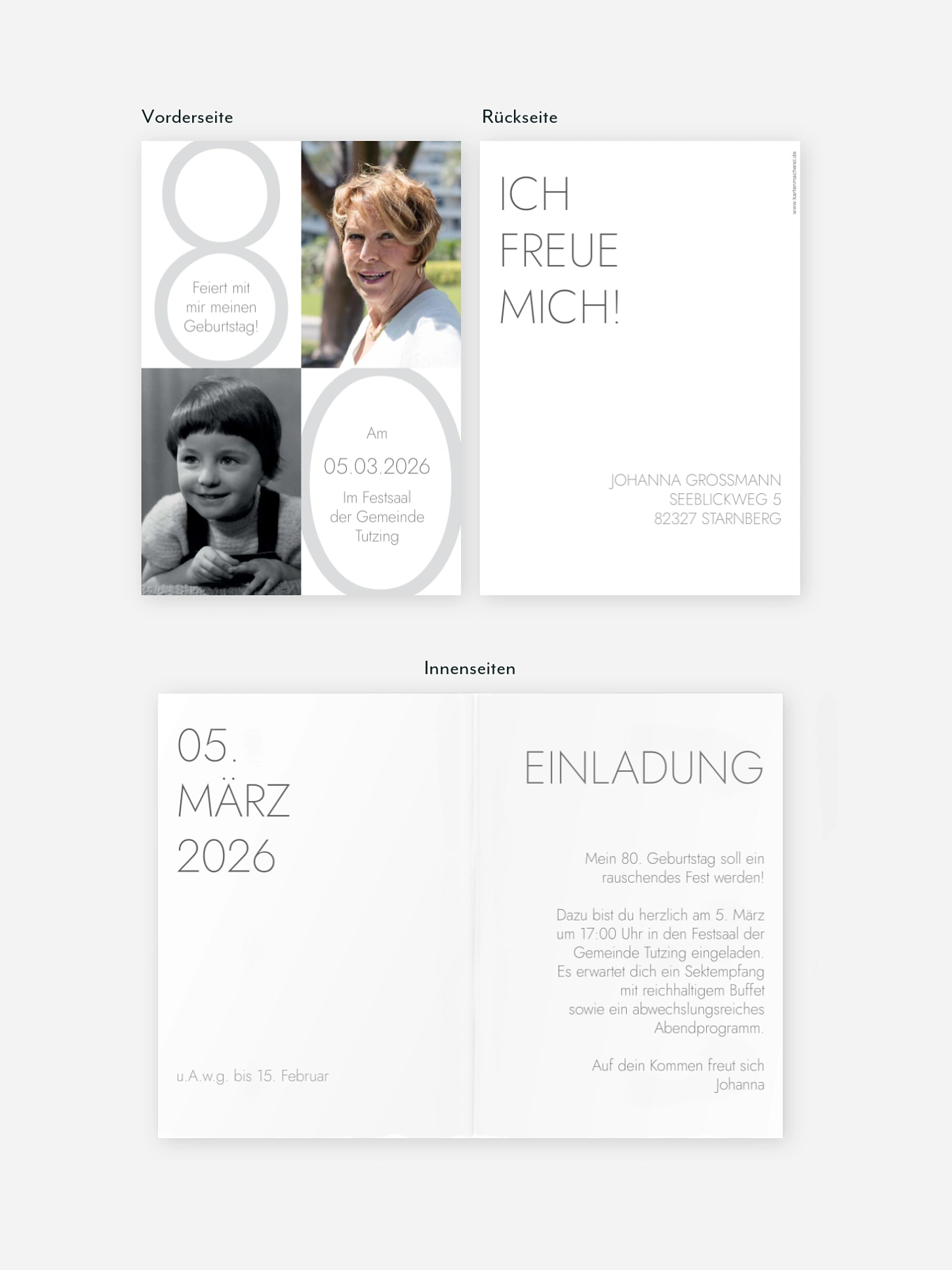 Einladung 80. Geburtstag Im Fokus