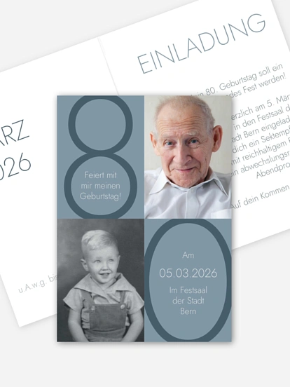 Einladung 80. Geburtstag Im Fokus