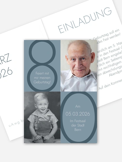 Einladung 80. Geburtstag Im Fokus