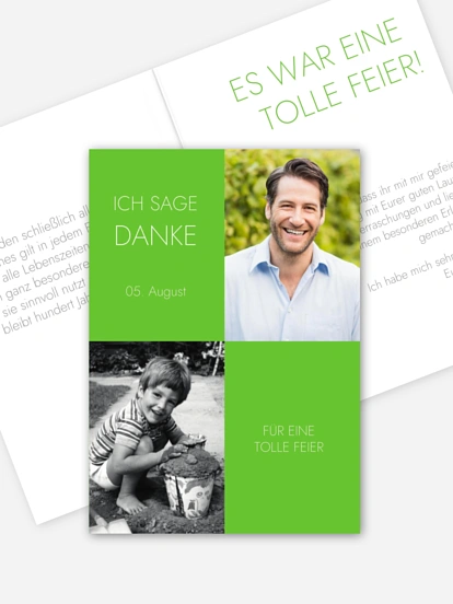 Dankeskarte Geburtstag Im Fokus