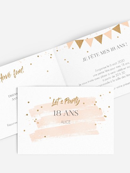 invitation anniversaire 18 Jour festif
