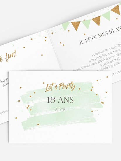 invitation anniversaire 18 Jour festif
