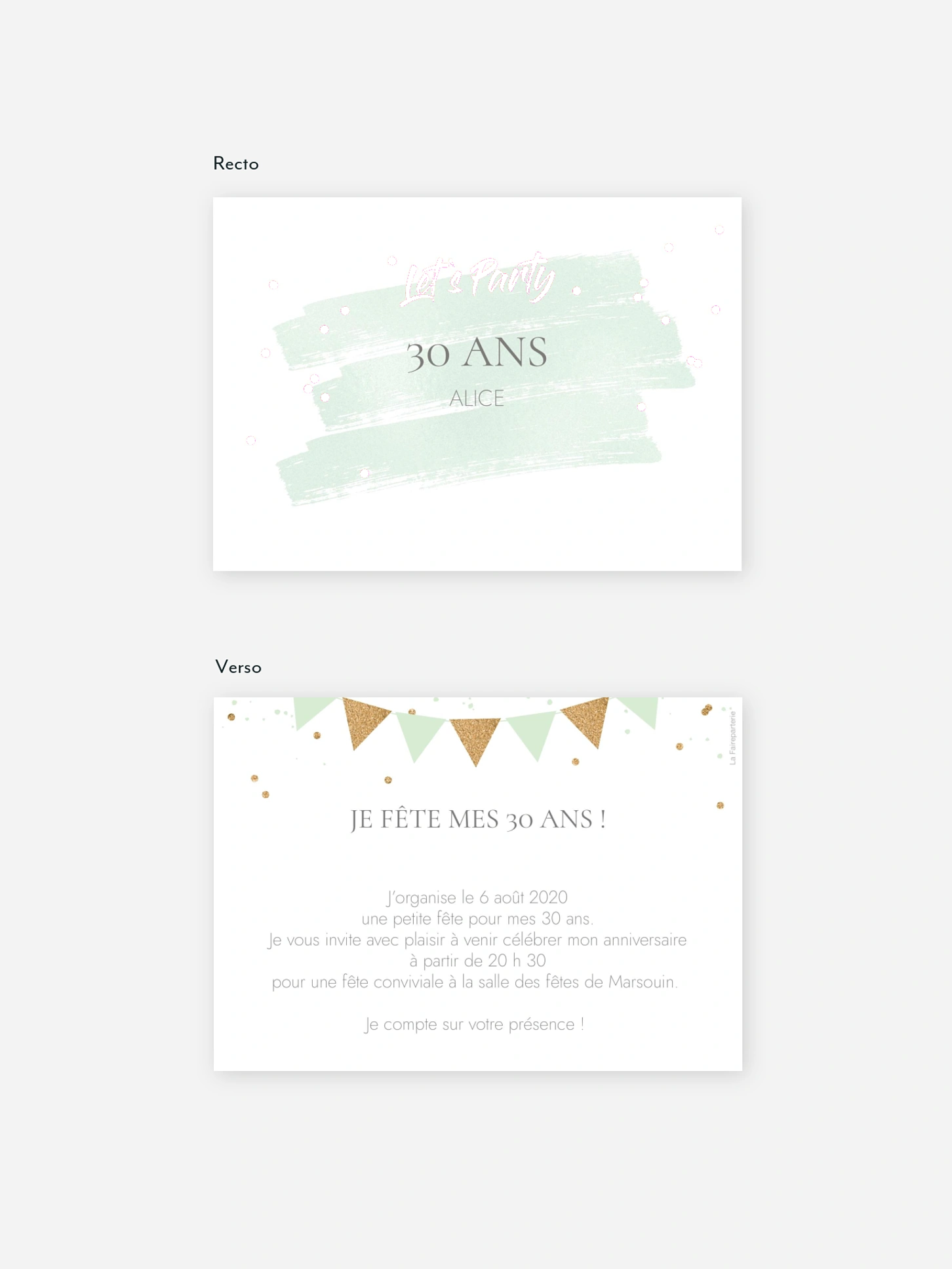 invitation anniversaire 30 Jour festif