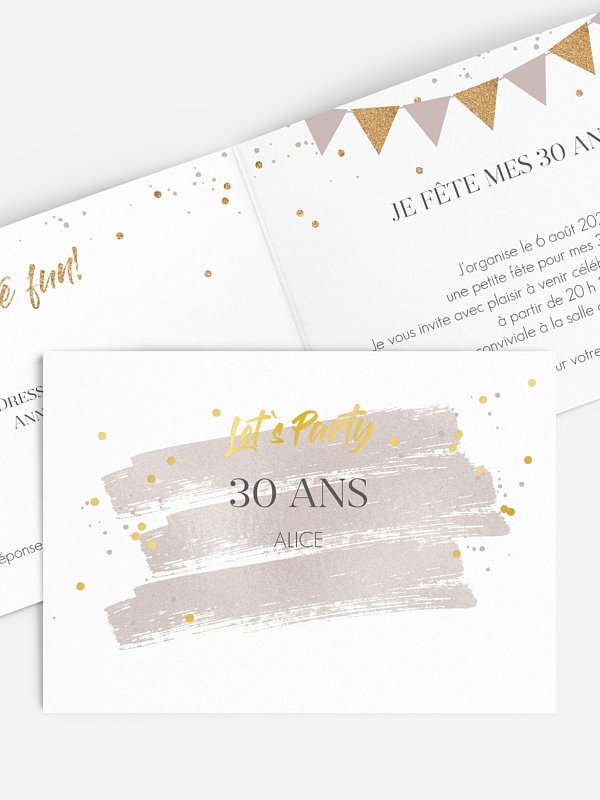 Invitation Anniversaire 30 Jour Festif