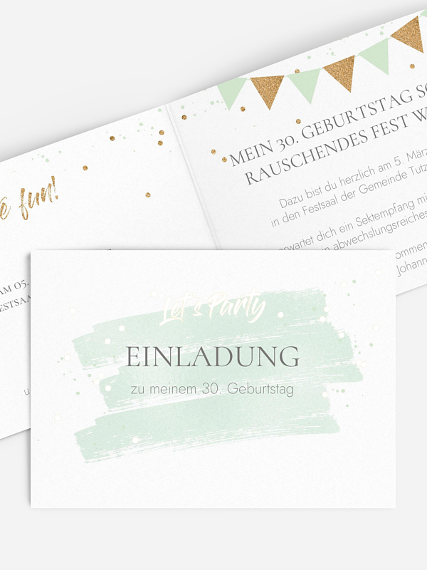 Einladung 30. Geburtstag Summer Glow