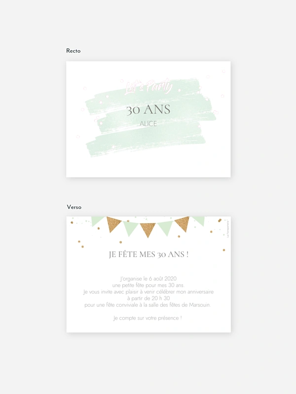 invitation anniversaire 30 Jour festif