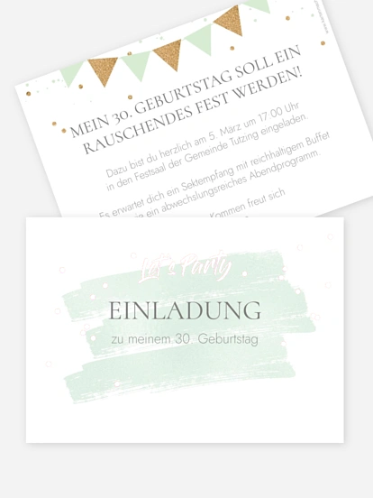 Einladung 30. Geburtstag Summer Glow
