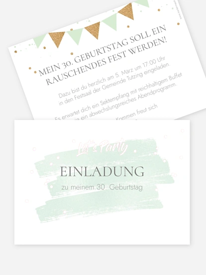 Einladung 30. Geburtstag Summer Glow