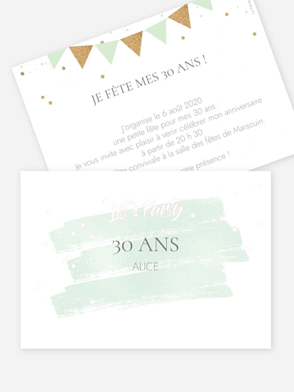 invitation anniversaire 30 Jour festif