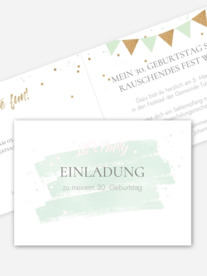 Einladung 30. Geburtstag Summer Glow