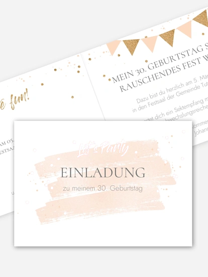 Einladung 30. Geburtstag Summer Glow
