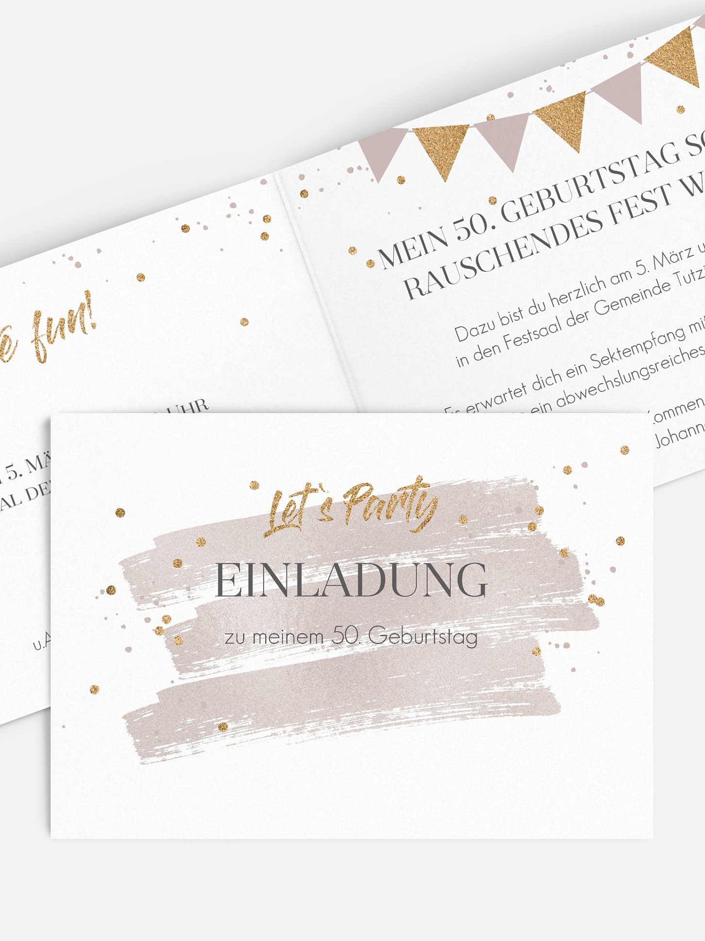 Einladung 50. Geburtstag Summer Glow