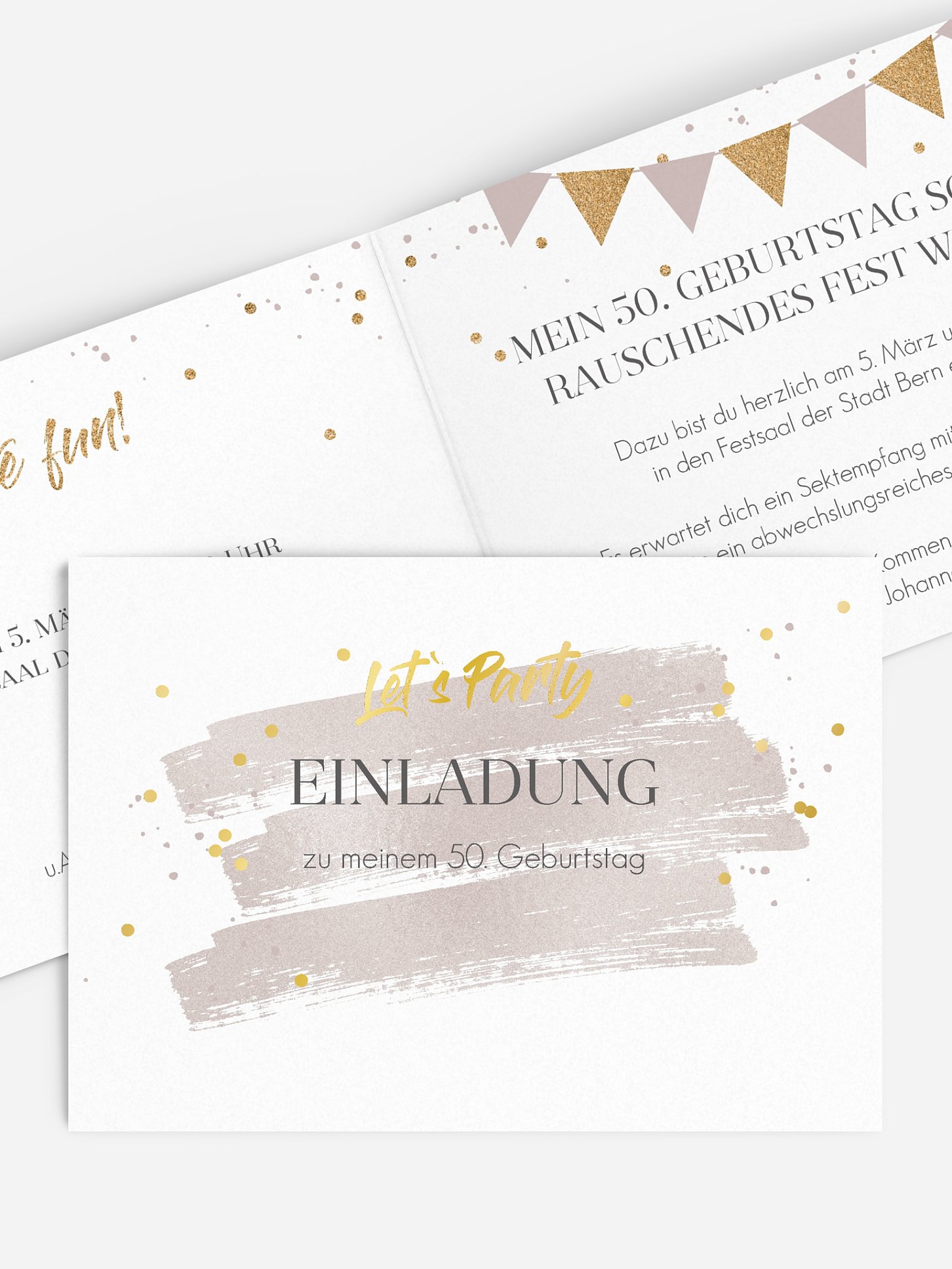 Einladung 50. Geburtstag Summer Glow