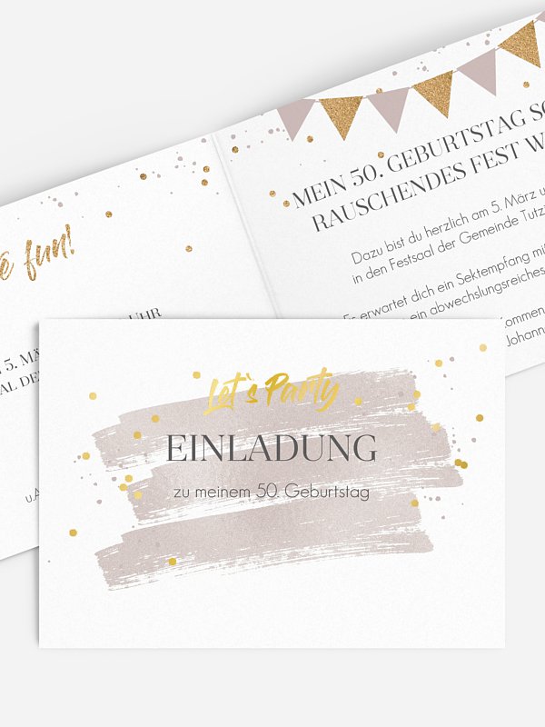 Einladung 50 Geburtstag Summer Glow
