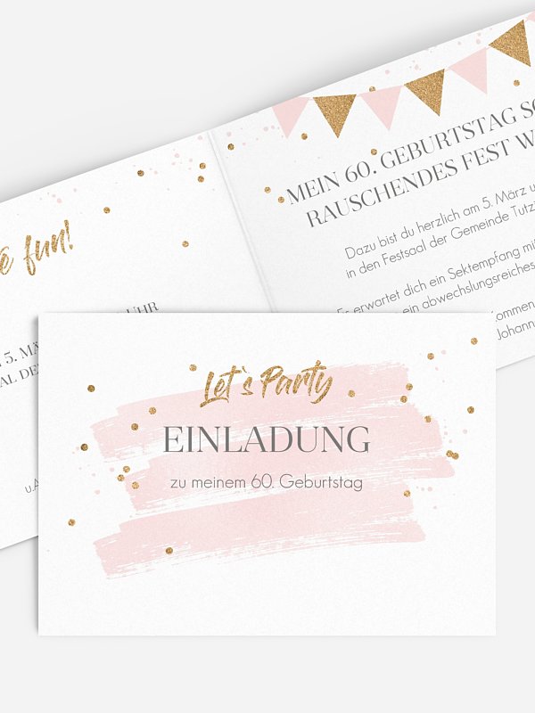 Einladung 60. Geburtstag Summer Glow