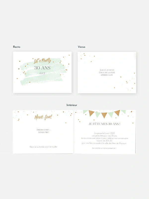 invitation anniversaire Jour festif