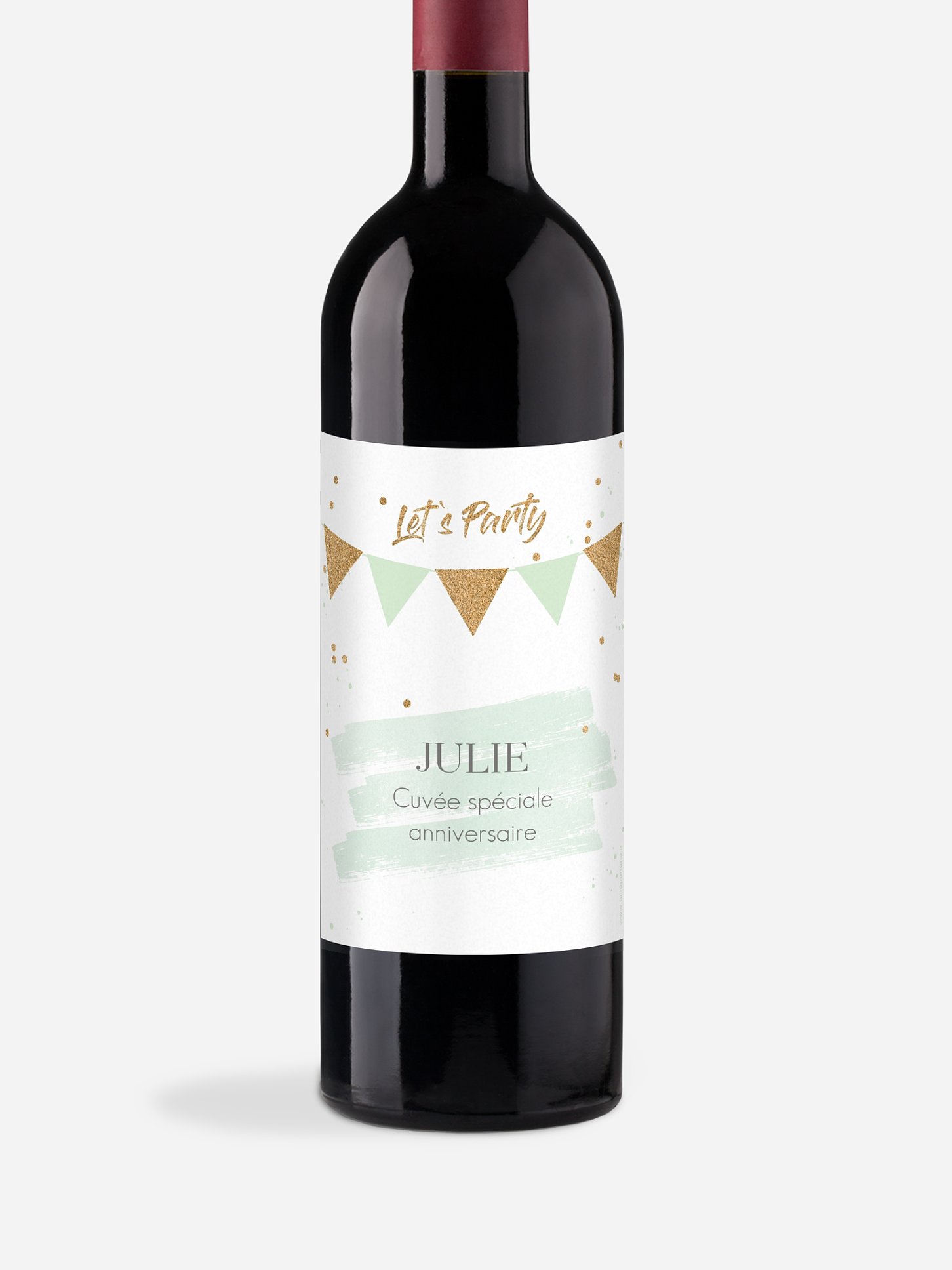 Étiquette pour bouteille jour festif