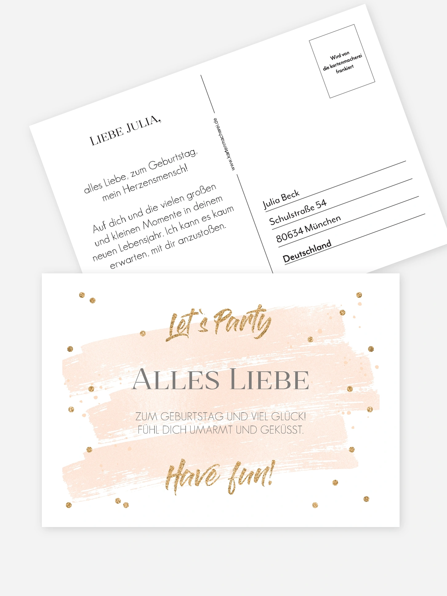 Postkarte Direktversand Summer Glow