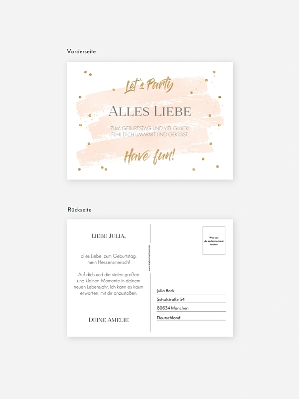 Postkarte Direktversand Summer Glow