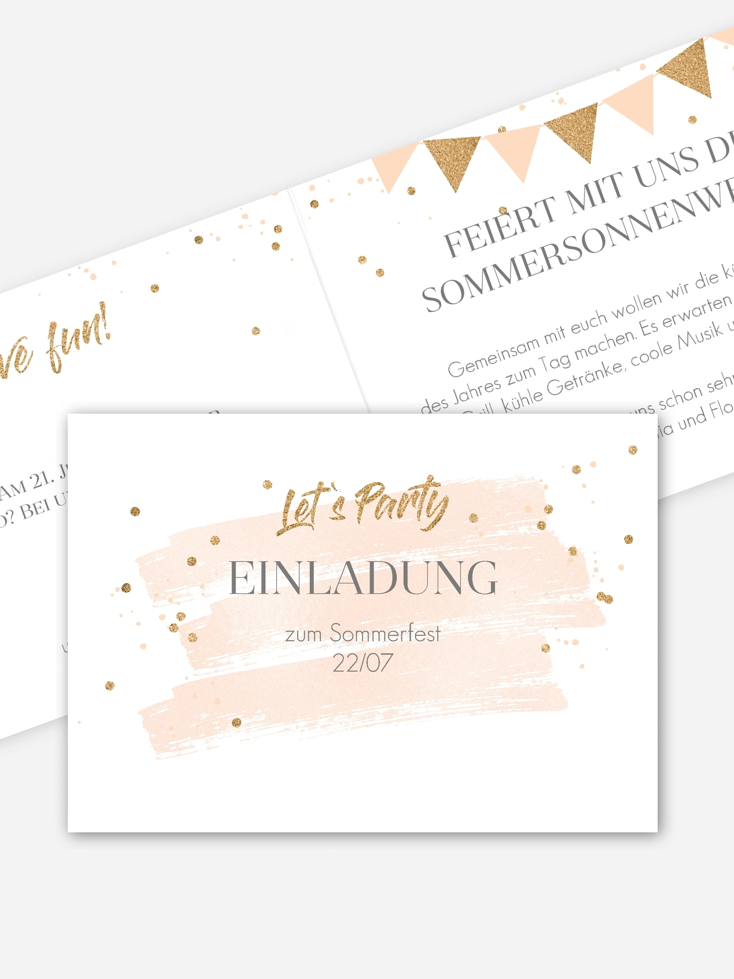 Partyeinladung Summer Glow