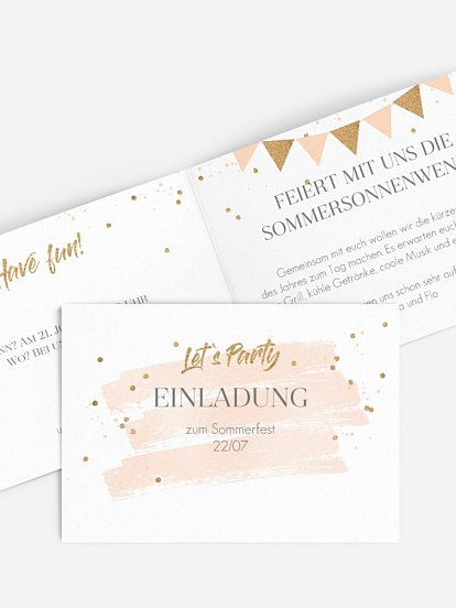 Partyeinladung Summer Glow